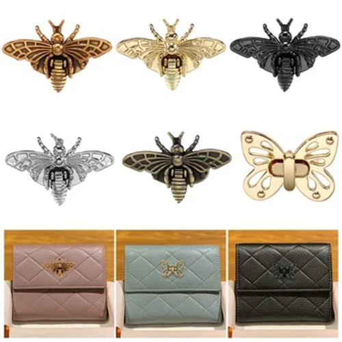 Moud Héich Qualitéit Retro Turn Lock Bee Form Metal Schnallen Handtasche Portmonni Bag Clasp Hardware DIY Lieder Handwierk Accessoiren