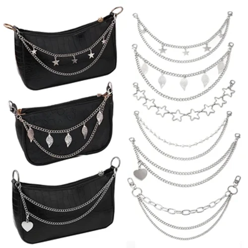 New Double Layer Bag Chain For Handbag Decorative Chain Exquisite Halloween Skeleton DIY Purse Chain Replacement Bag Accessories