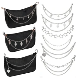 Neue Doppelschicht Taschenkette für Handtasche Dekorative Kette Exquisite Halloween Skelett DIY Geldbörse Kette Ersatz Taschenzubehör
