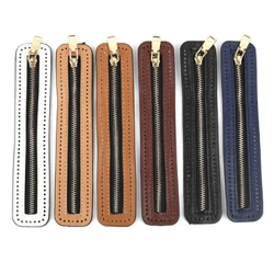 Zipper DIY Do Crua-earraí Mála Uigí PU Zipper Leathar Fuála Accessories Zipper Miotail Le haghaidh Éadaí Soláthairtí Bróga