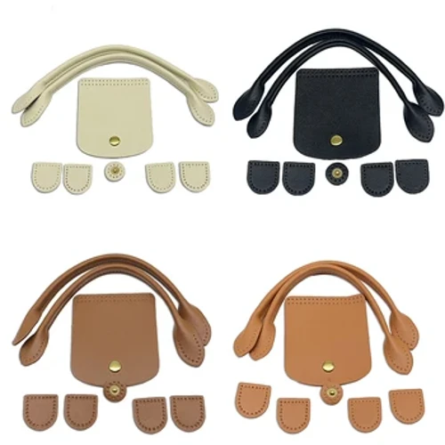 1 Juego de bolsos DIY, bolso con asa, funda con solapa, bolso hecho a mano, accesorios para mochila para mujer