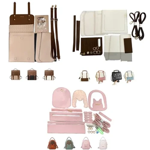 Retro håndvævet taske Håndlavet syning DIY Skulderrem Taske Kit Making Kit Håndsyingslomme Craft Rygsæk Taske til kvinder