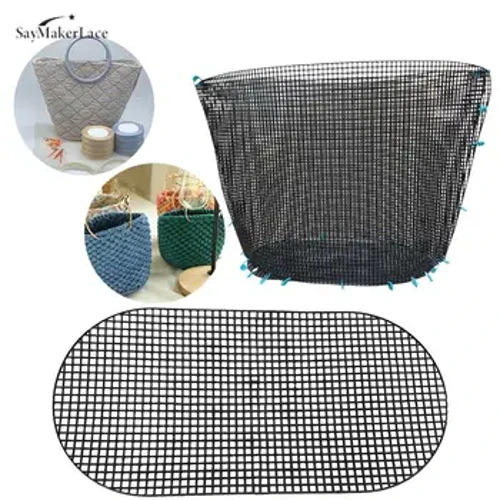 1Set Embroidery Bike Bag Auxiliary Knitting Humuhumu Uila Plastic Mesh Sheet No DIY Nā mea hana lima hana maʻalahi Knit Helper