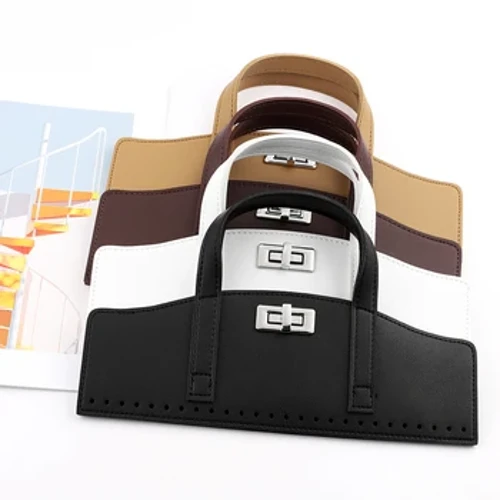 1 Set DIY handgefertigte Häkelhandtasche Beutelzubehör Ledergriffe für Damenhandtasche Handgenähte Tasche gewebtes Set