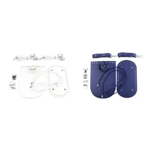 Kit per realizzare borse in pelle PU da 7 pezzi, set per lavorare a maglia, set di borse in tessuto, parti per realizzare borse borse all'uncinetto per maglieria fai da te per borsa fai da te