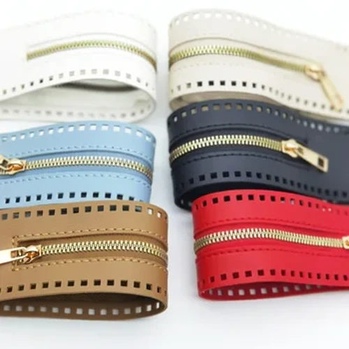 1PCS DIY Reißverschluss für gewebte Tasche Hardware PU Leder Reißverschluss Nähzubehör 55cm Metallreißverschluss für Kleidung Schuhe Zubehör