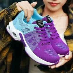 Automne nouvelles chaussures de course femmes coussin d'air chaussures fond souple espadrilles décontractées