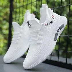 Herr Sneakers Fritidsskor Herr Flats Zapatillas Hombre Lättvikts Pu Läder Andas Sko Herr Vita Sport Tenis Skor