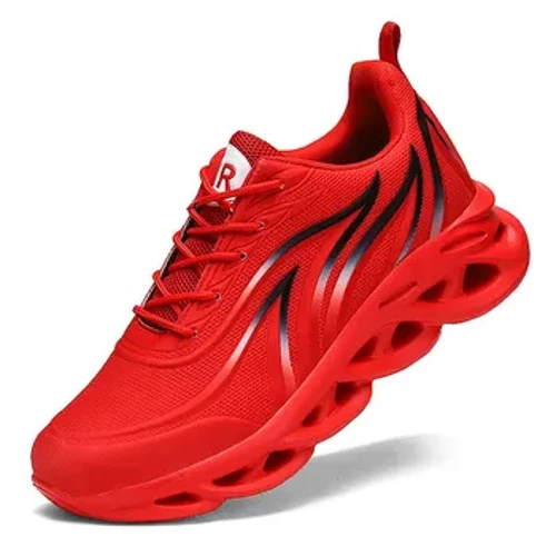 Izicathulo zokugijima zemfashini Amadoda Ama-flame Printed Sneakers Khipha I-Athletic Sports Blade Cushioning Abaqeqeshi Bokugijima I-Lightweight