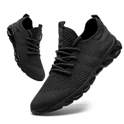 Mænd Fritidssportssko Lette sneakers Hvide Udendørs åndbart Mesh Sorte løbesko Atletisk jogging tennissko