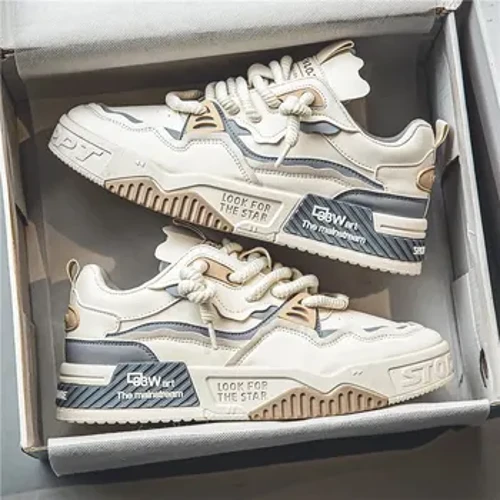 Izicathulo ze-Mens Trendy Skate Shoes Ezinethezekile Ezingashibiliki Okuvamile Amaleyisi e-Mens Wemisebenzi Yangaphandle Yabesilisa