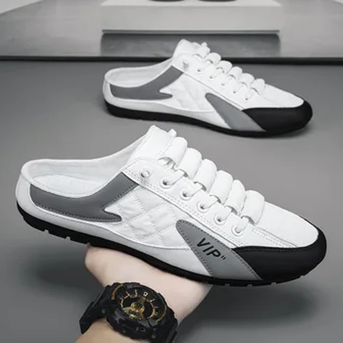 Vara 2023 Jumătate de papuci pentru bărbați, la modă, cu fund plat, pantofi casual pentru bărbați, pantofi de susținere cu talpă moale, pantofi pentru bărbați, pantofi pentru bărbați