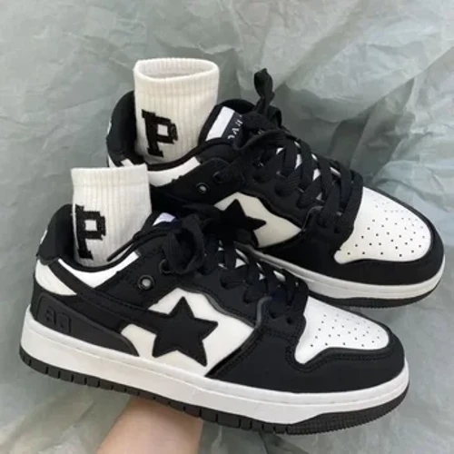 Sneakers Merched Ffasiwn 2023 Cwymp Patrwm Newydd Lace Up Platform Esgidiau Vulcanized Brand Dylunio Cyplau Achlysurol Esgidiau Cynfas Stryd