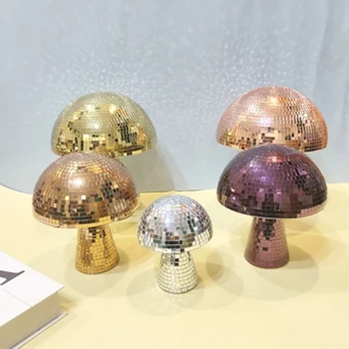 Retro Phản Quang Hình Cây Nấm Disco Gương Bóng DJ Ánh Sáng Hiện Đại Trang Trí Nhà Cho Vũ Hội Nhà Phòng Tiệc Tác Phẩm Điêu Khắc Và Các Bức Tượng Nhỏ