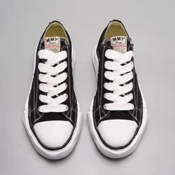 Dylunydd Maison Mihara Yasuhiro MMY Esgidiau Achlysurol Gwreiddiol Unig Toriad Isel Cynfas Dynion MiharaYasuhiro Toe Cap Sneaker Chwaraeon Merched