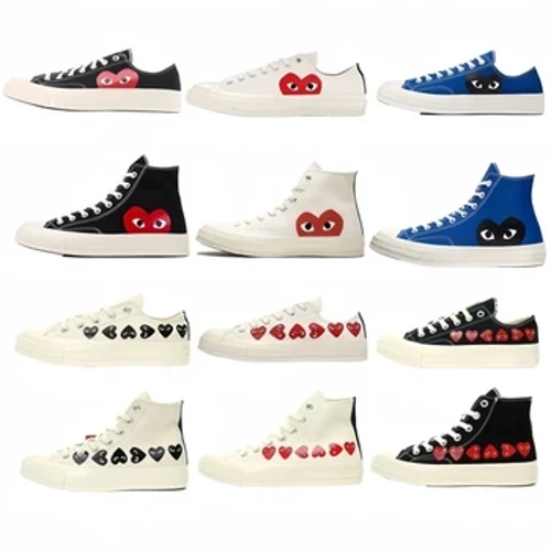 Umklami Wekhwalithi Ephakeme Izicathulo Zokuqala Ezivamile Ezivamile Zekhanvasi Inhliziyo Yamadoda Nabesifazane Ikhampasi Izicathulo Imfashini Ama-Skateboarding Sneakers Ahlukahlukene