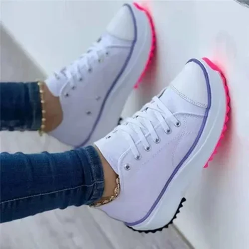 Speedy 2023 Scarpe classiche di tela bianche Scarpe da ginnastica da donna Scarpe casual con plateau stringate per donna