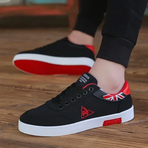 Fflat gyda Dynion Esgidiau Cynfas Anadlu Awyr Agored Esgidiau Brethyn Achlysurol Cyfforddus Gwanwyn Hydref Esgidiau Dynion Cerdded Sneakers