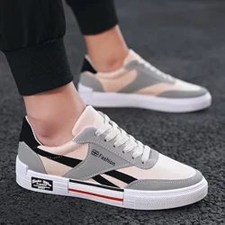 Chaussures décontractées pour hommes respirant concis décontracté hommes chaussures vulcanisées qualité plate léger Jogging hommes baskets chaussures en toile