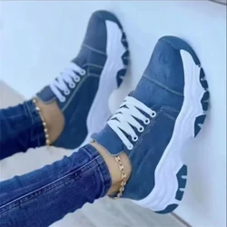 Spor ayakkabı Kadın Ayakkabı 2024 Yeni Desen Kanvas Ayakkabı Rahat Kadın spor ayakkabılar Düz Dantel-up Yetişkin Zapatillas Mujer Chaussure Femme