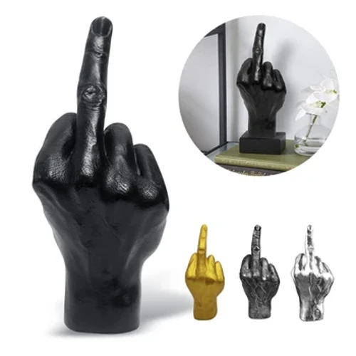 Harpiks ornamenter av langfingerstatue oppreist langfingerkunsthåndverk Desktop gest Figurskulptur stue desember