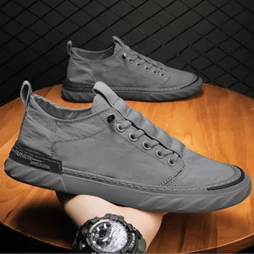 Viatu vya Kawaida vya Wanaume Sneakers Wanaume Viatu vya Barafu Silk Canvas Viatu vya Lace Up Loafers Man Breathable Michezo Viatu Viatu Trendy Adult Moccasins