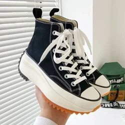 Zapatillas de deporte con plataforma alta para mujer, deportivas de lona con estrellas, para correr, informales, de suela gruesa, para caminar, tenis, otoño, 42