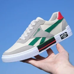 Männer Vulkaniséierter Schong Liicht Mesh Schong Männer Sneakers Atmende Canvas Schong fir Mann Casual Sports Atembar Tenis Masculino