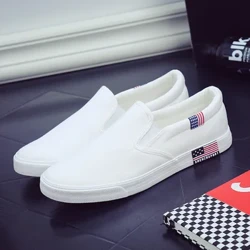 Pánské boty pro volný čas Plátěné luxusní 2023 Pánské mokasíny Prodyšné Slip on FlatsPánské vulkanizované boty Bílé boty pro řidiče Plus velikost 47