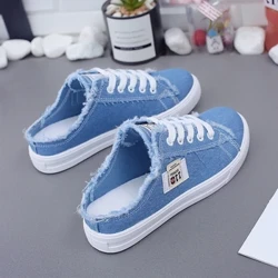 New 2023 Spring Summer Women Canvas Shoes amateku ayisicaba abesifazane izicathulo ezijwayelekile eziphansi ezineleyisi ephezulu izicathulo ezimhlophe
