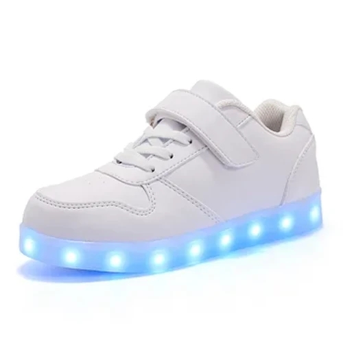 Sneakers Páistí Bróga lonrúil Ócáideacha Athluchtú USB Solas Suas Bróga Scátála Spóirt Uiscedhíonach Leathar Buachaillí Bróga Cailíní le stiúir