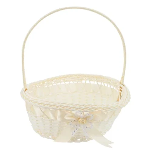 Kembang Planter Wicker Keranjang Plastik Taman Vine Pot Indoor Plants Holder