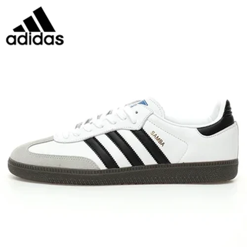 Adidas Originals Samba Bróga scátála Íseal d'Fhear agus do Mhná Unisex Bán Dubh