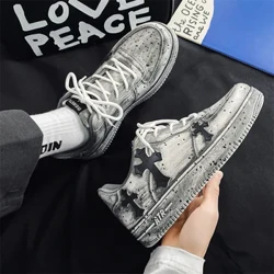 Pánská móda Značka Dirty Retro Tenisky Protiskluzové Vysoce kvalitní Distressed Skateboard Boty Pánské All Season Casual Boty Tenisky