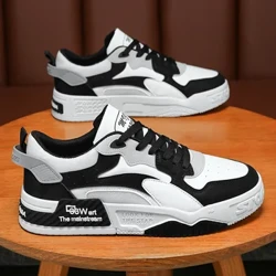 Sneakers för män Nya lätta, andas flerfärgade plattformsskor Skateboardsko för män Casual Trend Snörnings Vulkaniserade skor