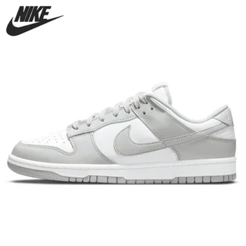 Nike Dunk Low vīriešu sieviešu skeitborda apavi Klasiskas unisex kedas pelēki baltas