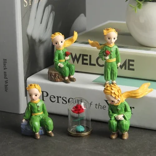 Domáca dekorácia Môj malý princ Mini písací stôl Remeslá Moderný štýl miniatúrne živicové figúrky Ornament pre doplnky do obývačky