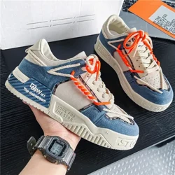 Scarpe da skateboard da uomo Scarpe con plateau con fondo spesso in tela Scarpe vulcanizzate comode e traspiranti Scarpe da ginnastica casual Scarpe da studente