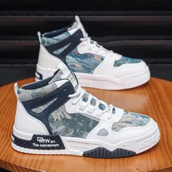 Fir Bróg Scátála Ócáideach Barr Ard Amuigh faoin aer Ardán Compordach Bróga Leadóige d'Fhir Faisean Lása Sneakers erkek ayakkabı