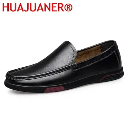 Hakyky deri erkekler Loafersiň üstünde süýşmek Minimalist tötänleýin erkek aýakgaplary Arkaýyn mokasinler gyzgyn satuw Erkek loafers ýokary hilli gaýyk aýakgaplary