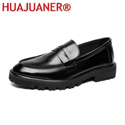 Menn Fritidssko Mote Kjole Sko Menn Komfortable Pu Leather Loafers Sklisikker formelle mokkasiner Mann Office Slip on Boat Sko