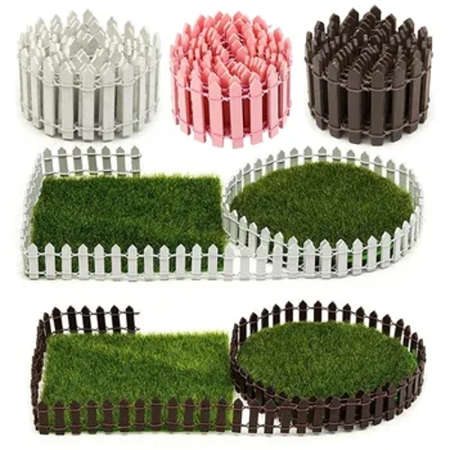 5 * 100 sm Mini yog'och ijodiy simulyatsiya kichik panjara uy bog'i DIY bezatish Peyzaj peri bog'i haykalchalari miniatyura qo'l san'atlari