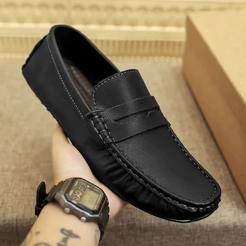 Comfort Loafers Herresko Blød sål Ægte læder Luksusmærke Drive Comfy Slip-on Klassisk fodtøj Bådsko til mænd Forår