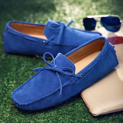 Loafer'lar Erkekler El Yapımı Deri Ayakkabı Rahat Sürüş Daireler Slip-on Ayakkabı Moccasins Tekne Ayakkabı Artı Boyutu Dantel-up tembel fasulye ayakkabı