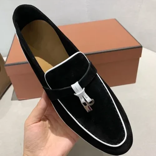Dylunydd LORO Brand Moethus Ansawdd Uchel Loafers Achlysurol Esgidiau Merched 2023 Swêd Lledr Fflat Cerdded Mocasines gyrru Esgidiau Dynion