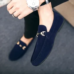 Slip-on Loafers kanggo Pria Soft Driving Moccasins High Quality Flats Male Walking Shoes Suede Kasual Loafers Summer Sepatu Pria