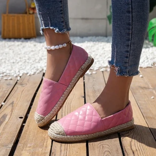 Klassisk Topkvalitet Luksus Design Læder Kvinde Espadriller Slip on Loafers Komfortable Flade Fisherman Sko