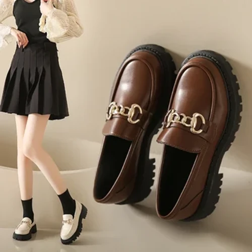 Chunky Loafers Fa'ata'ita'i Pa'u Pa'u Moni Fa'avae Fa'ataga seevae vae lapotopoto filifili u'amea fa'ase'e i luga o tama'ita'i mafolafola fa'ataulima 2023