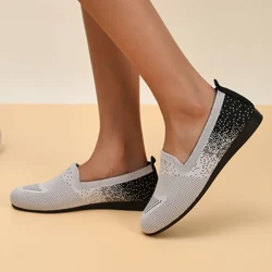 Neue Damenschuhe im Sommer 2024, flache Schuhe aus silbernem Mesh, bequem, atmungsaktiv, lässig, Sportschuhe, Nr.: 015