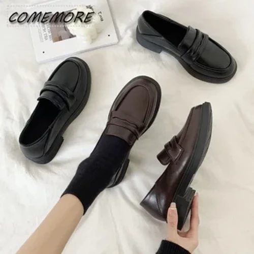 Loafers Dame Lolita Mary Jane Sko Jenter Japansk skole Jk Uniform Harajuku Sko College Gothic Kvalitet Uformell for kvinne PU